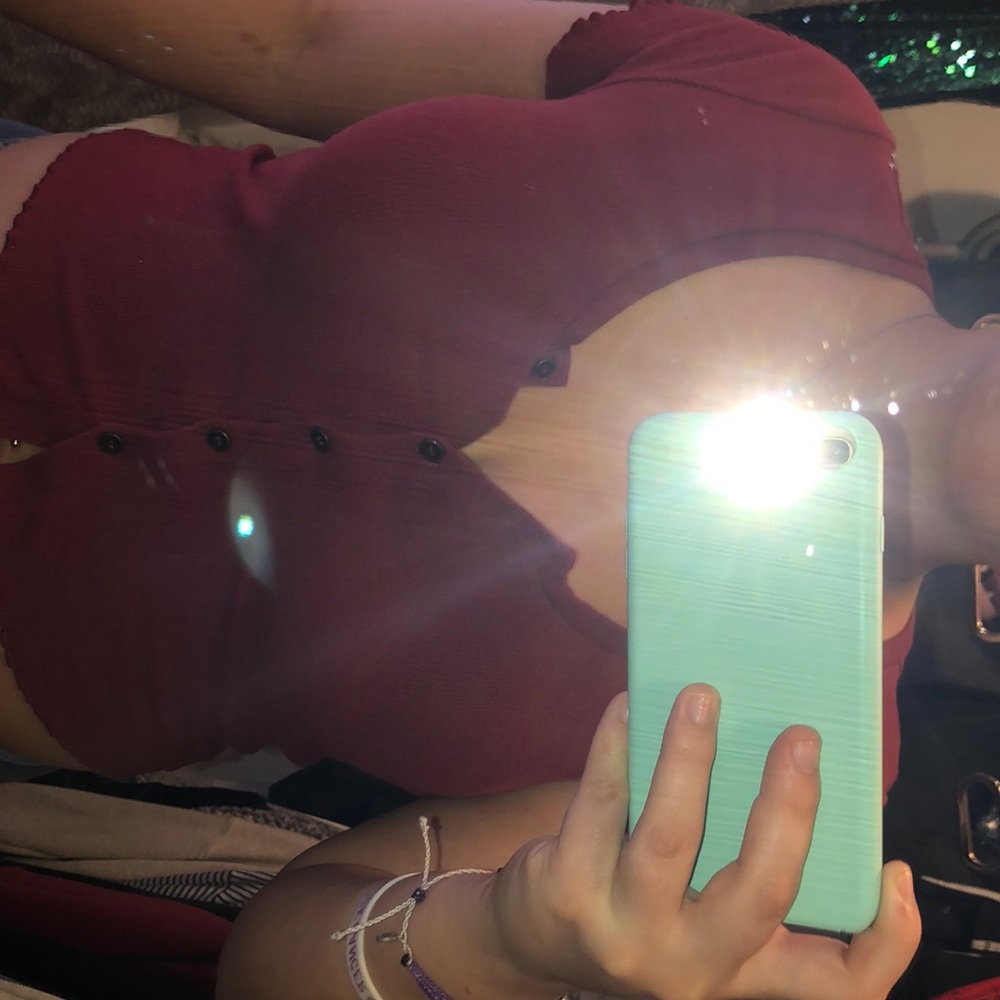Maroon crop top